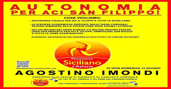Movimento Siciliano d'Azione: Aci San Filippo, Vampolieri e San Nicolò