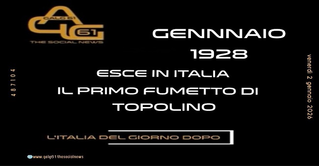 Topolino: il primo fumetto in Italia nel gennaio 1928